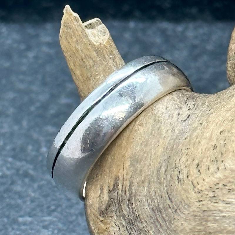 Patina Ring 925Er Silber 16, 3mm Gr. 51 Vintage Geschenk Damen Herren Silberring Klassisch Elegant Eyecatcher Nachhaltig Retro Zeitlos von EyecatchersJuwellery