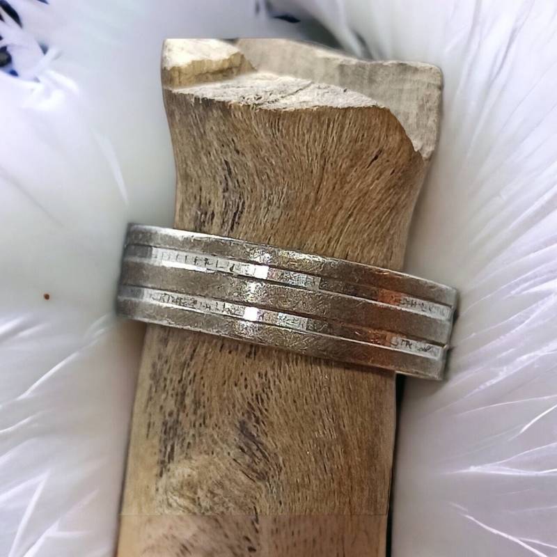 Patina Ring 925Er Silber Ca. Gr. 58 18, 5mm 6mm Breit Damen Herren Silberring Geschenk Selten Edel Rar Exklusiv Vintage Design Massiv von EyecatchersJuwellery