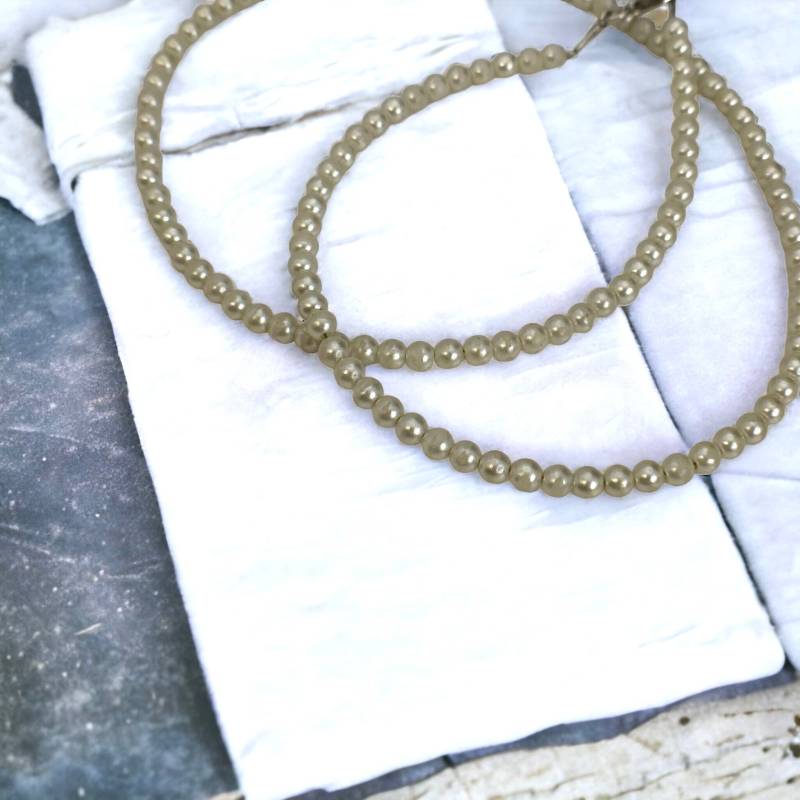 Perlenkette 925Er Silber 47cm 4mm Breit Vintage Geschenk Exklusiv Schmuck Perlen Kette Damen Halskette Retro Zeitlos Modern von EyecatchersJuwellery