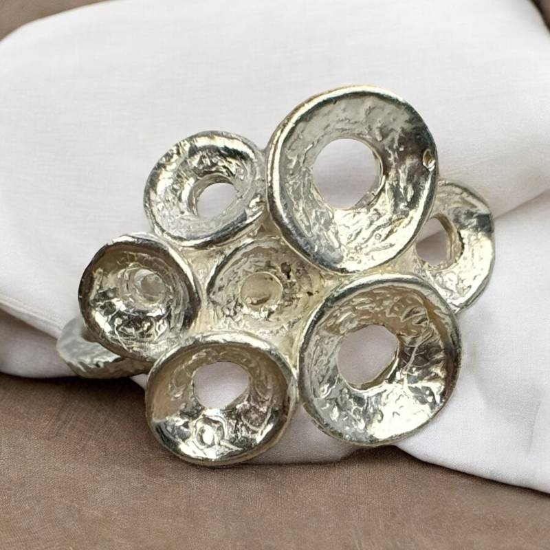 Ring 20mm Gr. 63 925Er Silber Design Vintage Geschenk Damen Edel Eyecatcher Silberring Patina Extravagant Zeitlos Modern Exklusiv Skurril von EyecatchersJuwellery