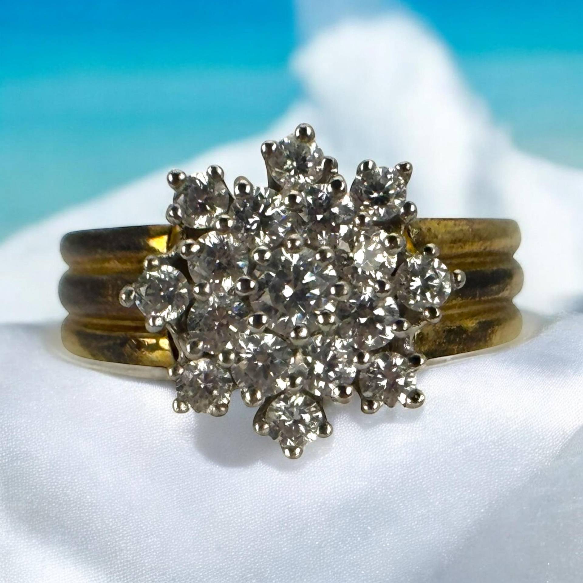 Ring 925Er Silber Silberring 17mm Gr. 53 Damen Design Geschenk Rarität Vintage Retro Eyecatcher Patina Modern Zirkonia Edelstein Gold Ring 925Er Silber Silberring 17mm Gr. 53 Damen Design Geschenk Rarität Vintage Retro Eyecatcher Patina Modern Zirkonia Edelstein Gold von EyecatchersJuwellery