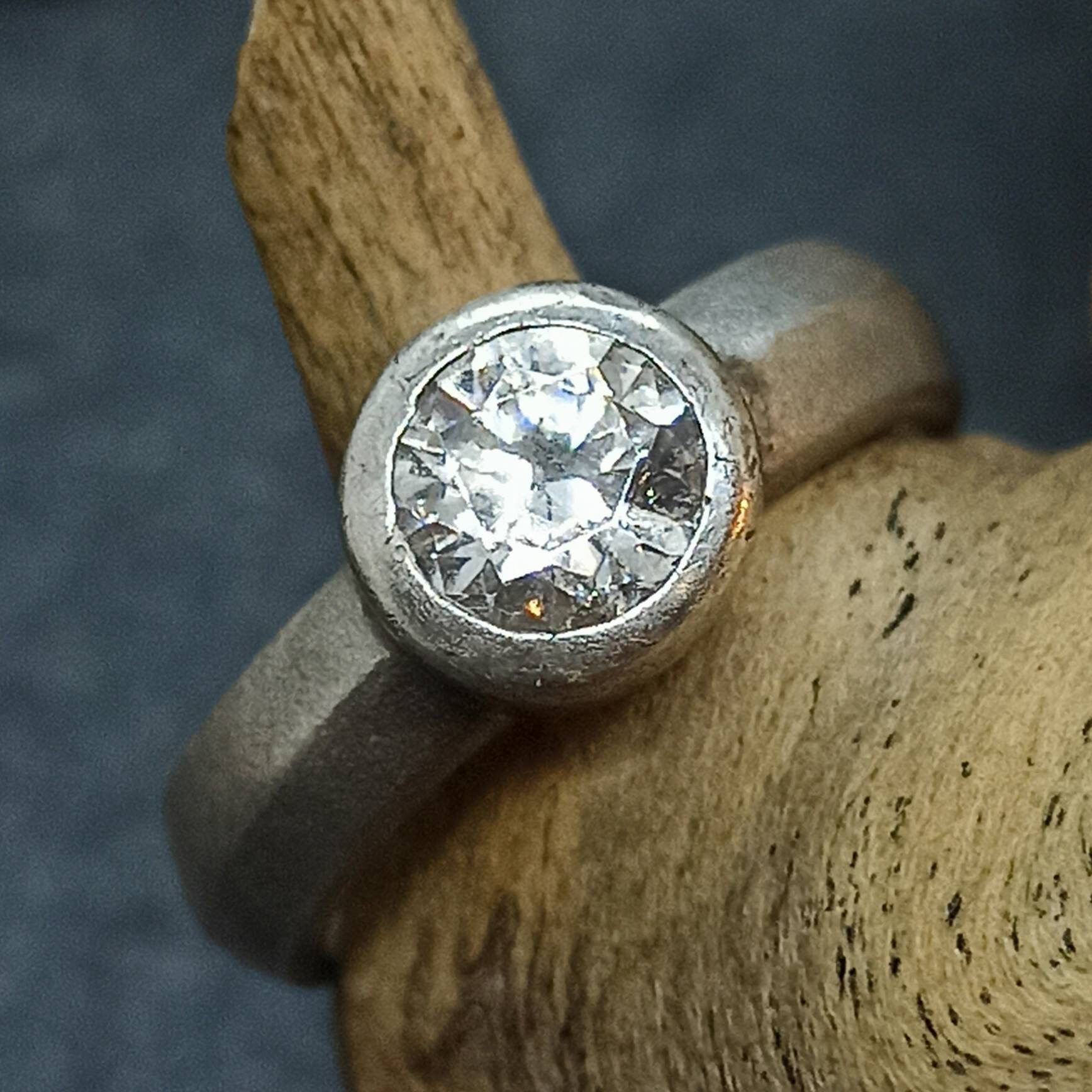 Satinierter Ring 925Er Silber Gr. 52 16, 7mm Zirkonia Damen Lf Punze Silberring Geschenk Selten Edel Rar Exklusiv Vintage Design Massiv von EyecatchersJuwellery