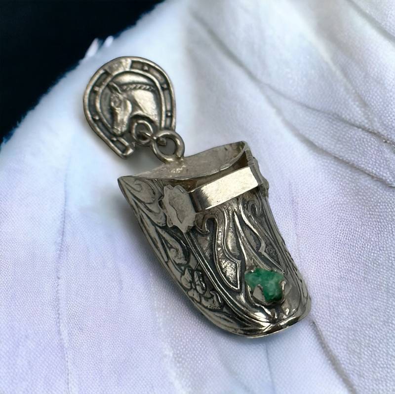 Seltene Brosche 900Er Silber Exklusiv Vintage Design Damen Eyecatcher Edel Geschenk Edelstein Retro Rarität Pferd Trachtenschmuck Folklore von EyecatchersJuwellery