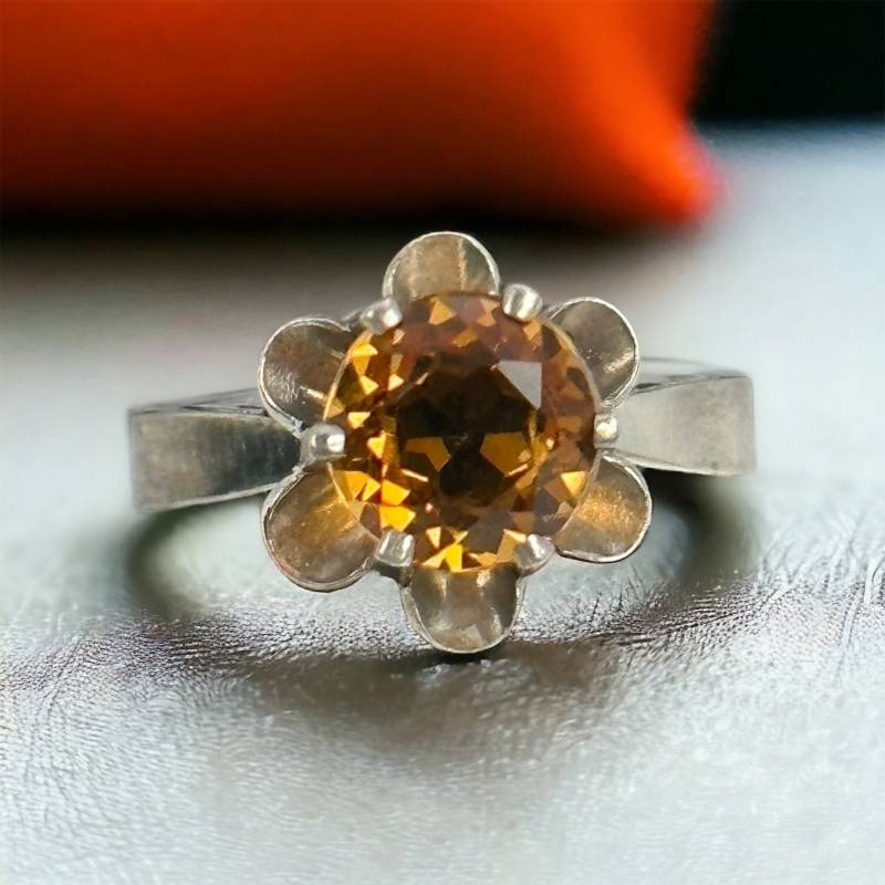 Solitärring Ring Damen Gr. 51 Ca. 16, 4mm 835Er Silber Vintage Retro Zeitlos Silberring Luxus Style Geschenk Eyecatcher Modern von EyecatchersJuwellery