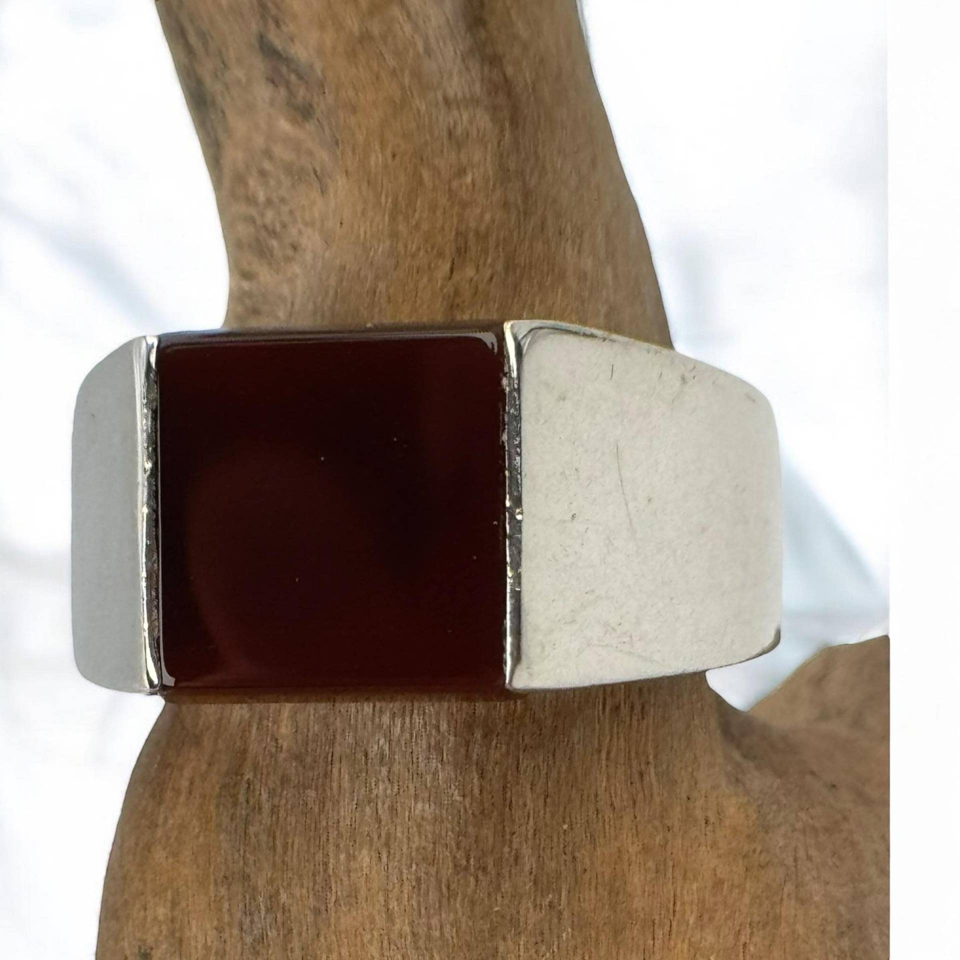 Vintage Ring 925Er Silber 22, 6mm Gr. 71 Patina Geschenk Damen Herren Exklusiv Silberring Modern Rarität Retro Edelstein Fashion von EyecatchersJuwellery