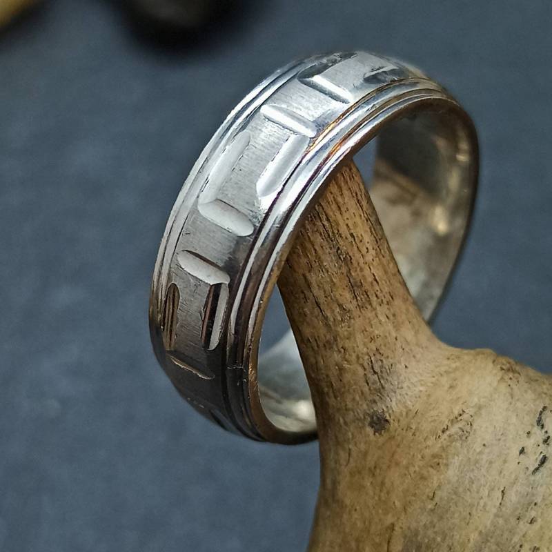 Vintage Ring 925Er Silber Patina Gr. 53 17mm Herren Damen Silberring Geschenk Selten Edel Exklusiv Massiv Design Luxus von EyecatchersJuwellery