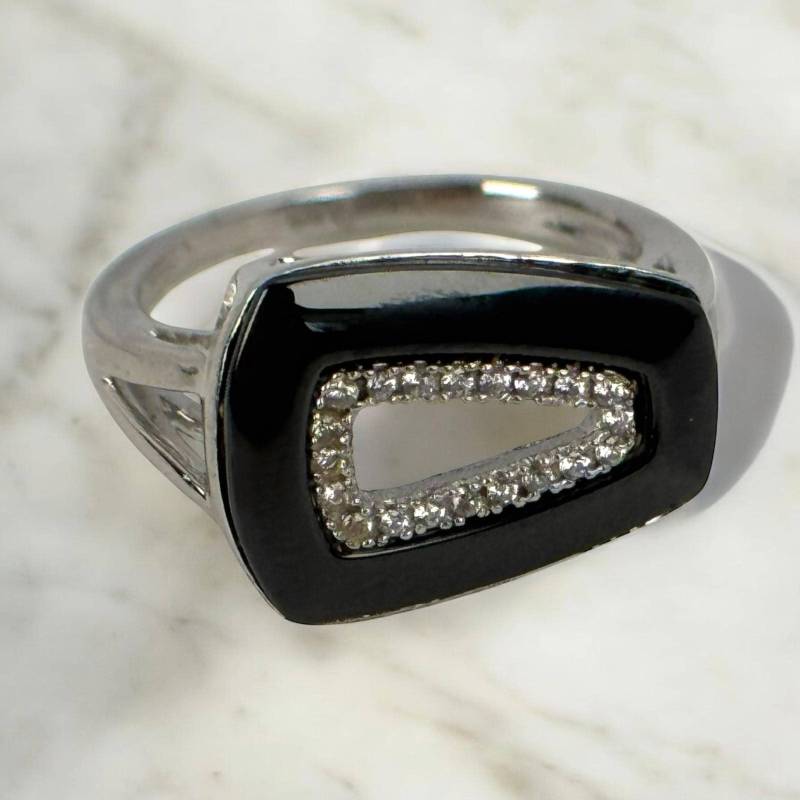 Vintage Ring 925Er Silber Patina Gr. 54 17, 4mm Damen Silberring Geschenk Selten Edel Exklusives Design Luxus Rarität Fashion Retro Edelstein von EyecatchersJuwellery