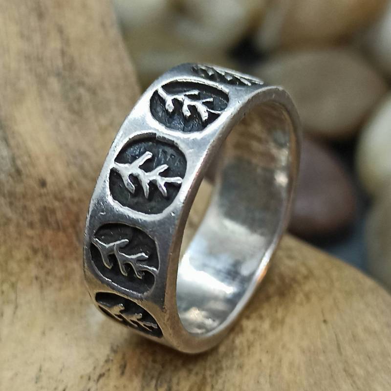 Vintage Ring 925Er Silber Patina Gr. 57 18, 1mm Herren Damen Silberring Geschenk Selten Edel Rar Exklusiv Keltisch Design Luxus von EyecatchersJuwellery