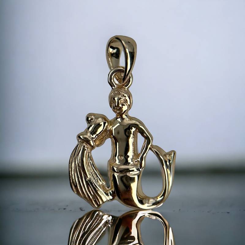 Wassermann Anhänger Gold 585 Kettenanhänger Modern Trend Sternzeichen Exklusiv Horoskop Luxus Eyecatcher 14Kt 14Ct 585Er von EyecatchersJuwellery