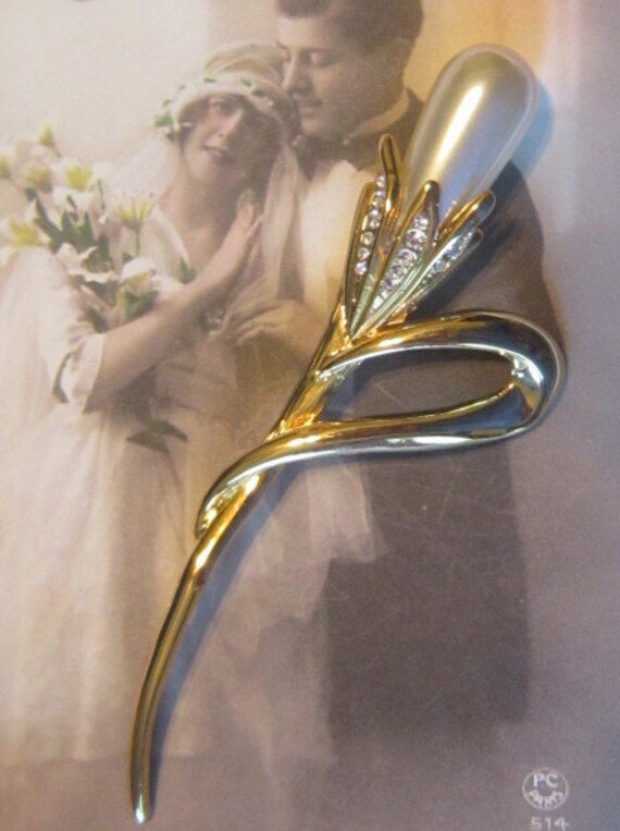 Vintage Gold Und Perlen Brosche von EyecatchersLuxuries
