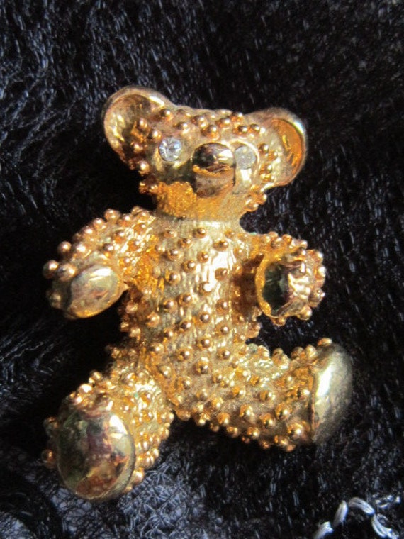 Vintage Liebenswert Teddybär Brosche Mit Strass - Der Aai-Teddy Aai Schmuck Aai-Brosche von EyecatchersLuxuries