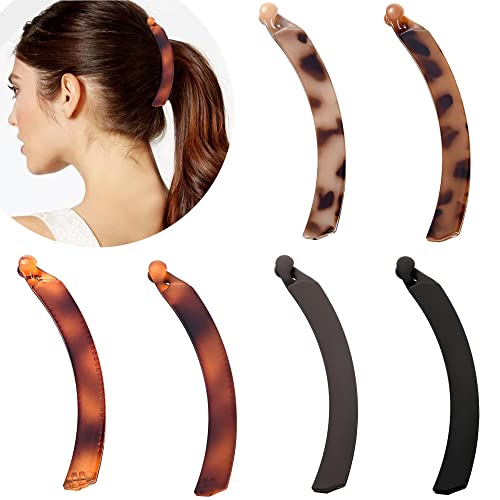 6 Stück Große Bananenspangen Bunten Bananen Haarspange für dickes Haar,Rutschfeste Pferdeschwanz Halter Clip für Damen und Mädchen 6 Stück Große Bananenspangen Bunten Bananen Haarspange für dickes Haar,Rutschfeste Pferdeschwanz Halter Clip für Damen und Mädchen von Eyegla