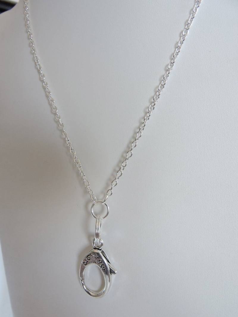 Silber Id Badge Holder, Silberkette Lanyard, Kette Id Arbeit Holder Foto von EyeglassLanyards