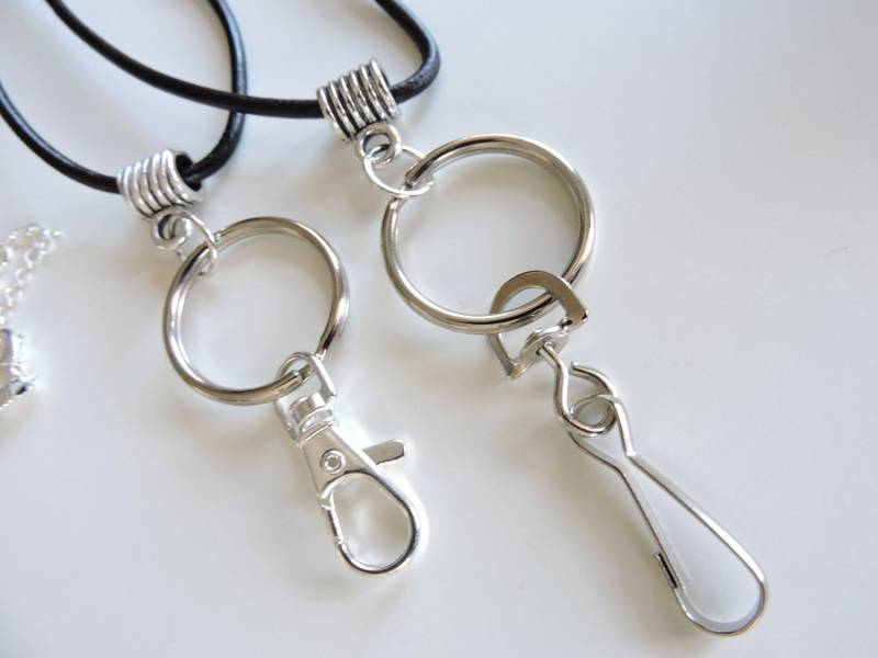 Unisex Leder Abzeichen Arbeit Id Clip Lanyard, Geflochtene Id Lanyard Halter, Wählen Sie Länge Anhang. Breakaway-Option von EyeglassLanyards