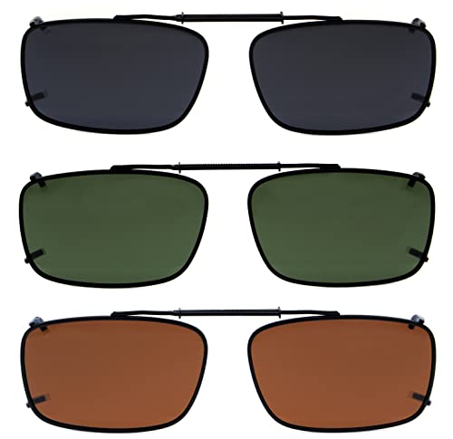 Eyekepper 3er-Pack Polarisierende Sonnenbrille zum Aufstecken (56 × 34 mm) von Eyekepper