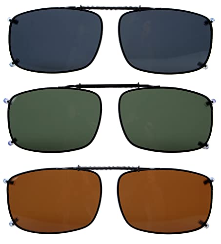 Eyekepper 3er-Pack Polarisierende Sonnenbrille zum Aufstecken 57 × 39 mm von Eyekepper