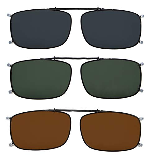 Eyekepper 3er-Pack Polarisierende Sonnenbrillen zum Aufstecken - 54 × 34 mm von Eyekepper
