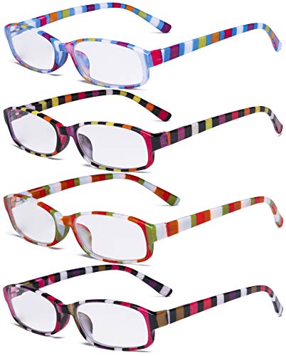 Eyekepper 4er Pack Damen Modisch Lesebrille - Streifen Design Kleine Lesebrillen +3.00 Eyekepper 4er Pack Damen Modisch Lesebrille - Streifen Design Kleine Lesebrillen +3.00 von Eyekepper