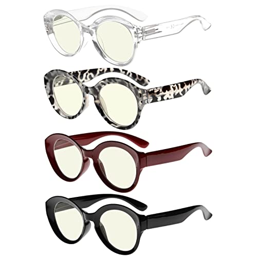 Eyekepper 4er Pack Runde Computerbrille Damen - UV420 Protection Stilvolle Blaulichtbrille Eyekepper 4er Pack Runde Computerbrille Damen - UV420 Protection Stilvolle Blaulichtbrille von Eyekepper