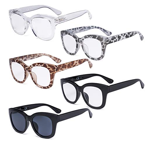 Eyekepper 5 Pack Übergroß Lesebrille - Retro Brille für Damen von Eyekepper