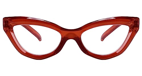 Eyekepper Cat-eye Style Lesebrille für Frauen Chic Leser - Rot + 2.00 von Eyekepper