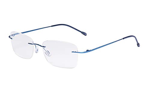 Eyekepper Damen Rahmenlose Brillen - Leichtgewichts- Randlose Brillen Damen Blau +2.50 von Eyekepper