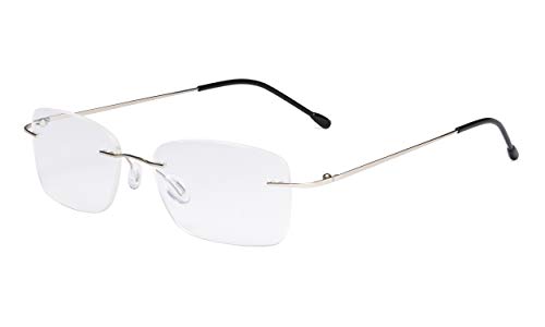 Eyekepper Damen Rahmenlose Brillen - Leichtgewichts- Randlose Brillen Damen Silber +2.25 von Eyekepper