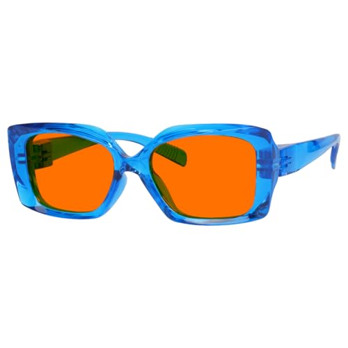 Eyekepper Frauen blaues Licht Blocking Gläser Damen dicken Rahmen Orange getönten Computer-Brille, besser schlafen und reduzieren Ermüdung der Augen,Klar von Eyekepper