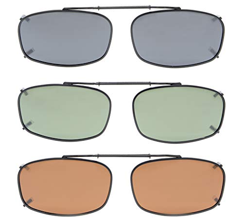 Eyekepper 3er-Pack Polarisierende Sonnenbrille zum Aufstecken - 52 × 32 mm von Eyekepper