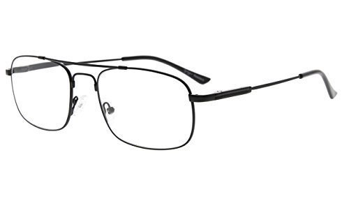Eyekepper Herren Damen Erinnerung Titan Lesebrille Bendable Brücke und Tempel Leser (Schwarz,+1.75) von Eyekepper
