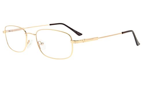 Eyekepper Herren Damen Lesen Gläser Bendable Titanium Erinnerung Leser (Gold,+0.75) von Eyekepper