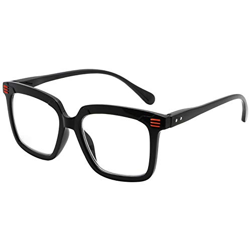 Eyekepper Hochwertigen Brille - Übergroße Rechteckig Qualität Brille für Damen - Schwarz von Eyekepper
