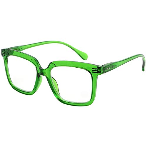 Eyekepper Hochwertigen Lesebrille - Übergroße Rechteckig Qualität Lesehilfe für Damen - Grüne +0.50 von Eyekepper