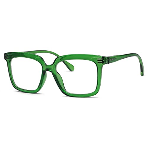 Eyekepper Hochwertigen Lesebrille - Übergroße Rechteckig Qualität Lesehilfe für Damen - Grüne +1.50 von Eyekepper