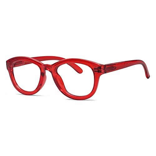 Eyekepper Katzenauge Lesebrille - Übergroße Stilvolle Lesehilfe für Damen - Rot +0.50 von Eyekepper