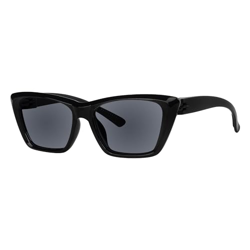 Eyekepper Katzenauge Metallfreie Polarisierte Sonnenbrille Block Glare UV400 mit Schraubenlosen Federscharnieren Für Frauen Graue Linse - Schwarzer Rahmen Eyekepper Katzenauge Metallfreie Polarisierte Sonnenbrille Block Glare UV400 mit Schraubenlosen Federscharnieren Für Frauen Graue Linse - Schwarzer Rahmen von Eyekepper