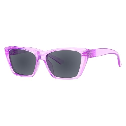 Eyekepper Katzenauge Metallfreie Polarisierte Sonnenbrille Block Glare UV400 mit Schraubenlosen Federscharnieren Für Frauen Graue Linse - Violett Rahmen Eyekepper Katzenauge Metallfreie Polarisierte Sonnenbrille Block Glare UV400 mit Schraubenlosen Federscharnieren Für Frauen Graue Linse - Violett Rahmen von Eyekepper