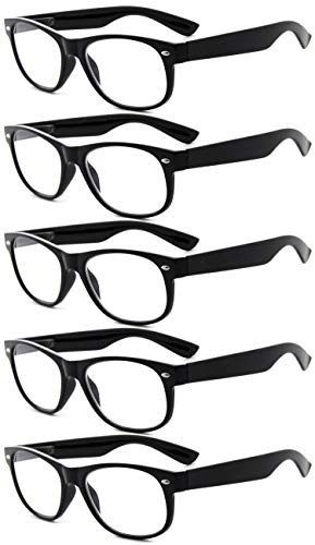 Eyekepper Klassische Lesebrille für Damen 5 Pack Schwarzer Rahmen +2.00 von Eyekepper