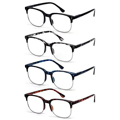 Eyekepper Lesebrille Damen Herren 4er-Pack Design Halbrahmen Lesebrillen +2,75 von Eyekepper