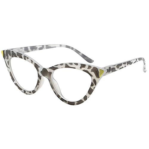 Eyekepper Modische Lesebrille für Damen Katzenauge Moley Lesehilfe mit Große Quadratische Gläsern und Federscharniere - Graue Schildpatt + 1.50 von Eyekepper