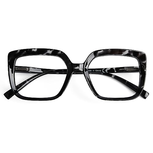 Eyekepper Lesebrille für Frauen Großer Rahmen Lesebrille Übergröße - Schwarz/Schildkröte +1.00 von Eyekepper