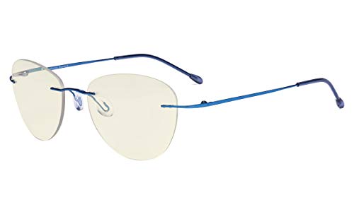 Eyekepper Randlose Gleitsichtbrille Multifokus Lesebrille Blaulichtfilter Damen Pilot Lesehilfe - Blau +1.75 Eyekepper Randlose Gleitsichtbrille Multifokus Lesebrille Blaulichtfilter Damen Pilot Lesehilfe - Blau +1.75 von Eyekepper