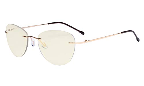 Eyekepper Randlose Gleitsichtbrille Multifokus Lesebrille Blaulichtfilter Damen Pilot Lesehilfe - Gold +3.00 Eyekepper Randlose Gleitsichtbrille Multifokus Lesebrille Blaulichtfilter Damen Pilot Lesehilfe - Gold +3.00 von Eyekepper