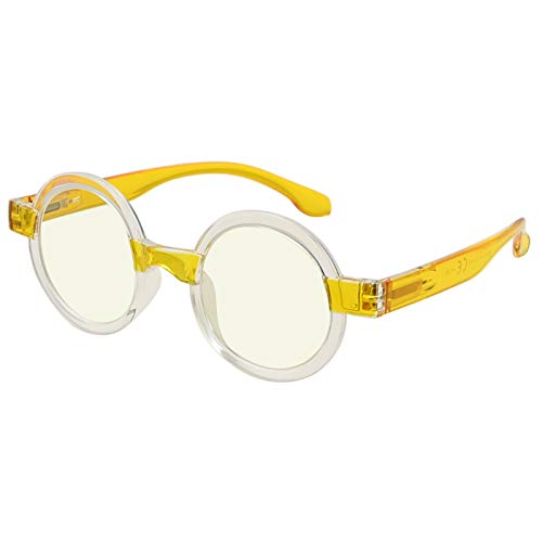 Eyekepper Round Blue Light Blocking Lesebrille für Damen Computer Brillen - Gelb +2.50 von Eyekepper