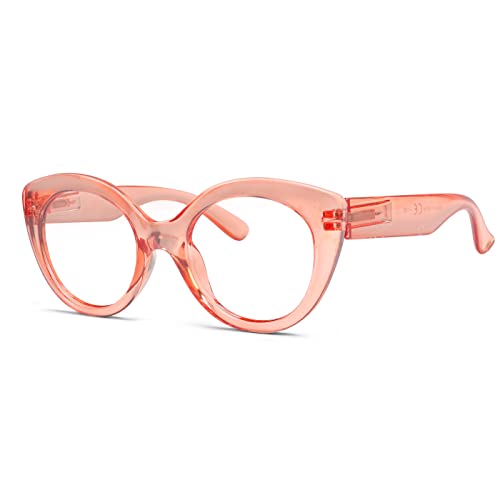 Eyekepper Runde Lesebrille - Übergroße Rahmen Mode Lesehilfe für Damen - Rosa von Eyekepper