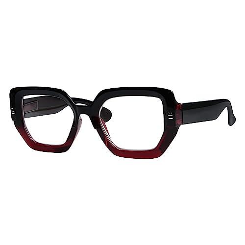 Eyekepper Stilvolle Lesebrille - Übergroße Federscharniere Lesehilfe für Damen - Rot +2.00 von Eyekepper