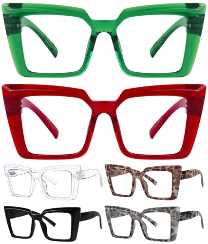 Eyekepper Übergröße Metalllose Schraubenlose FederScharniere Lesebrille für Damen - 6er Pack Große Lesebrillen +2.75 von Eyekepper