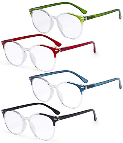 Eyekepper stilvolle Damen übergroße Lesebrille - 4er Pack große runde LESEBRILLE für Damen +0.75 von Eyekepper