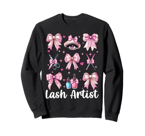Lash Artist Lash Tech Wimperntechniker Mädchen Mama Kokette Sweatshirt Lash Artist Lash Tech Wimperntechniker Mädchen Mama Kokette Sweatshirt von Eyelash Lash Stylist Artist Coquette Bow Gifts