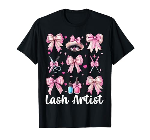 Lash Artist Lash Tech Wimperntechniker Mädchen Mama Kokette T-Shirt Lash Artist Lash Tech Wimperntechniker Mädchen Mama Kokette T-Shirt von Eyelash Lash Stylist Artist Coquette Bow Gifts